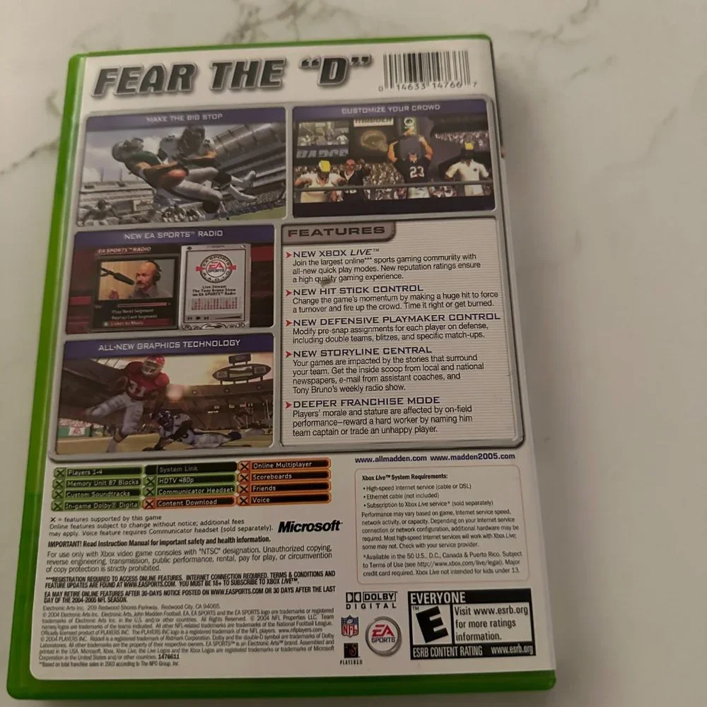 XBox EA Sports Madden NFL 2005